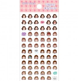 DA5475 단발머리 표정스티커